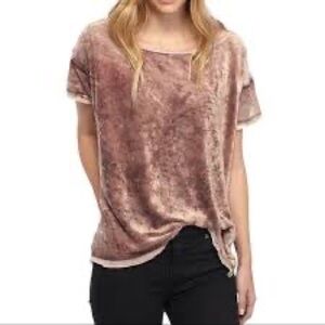 2/$35 Free People Velvet Tan Doran Washed Tee